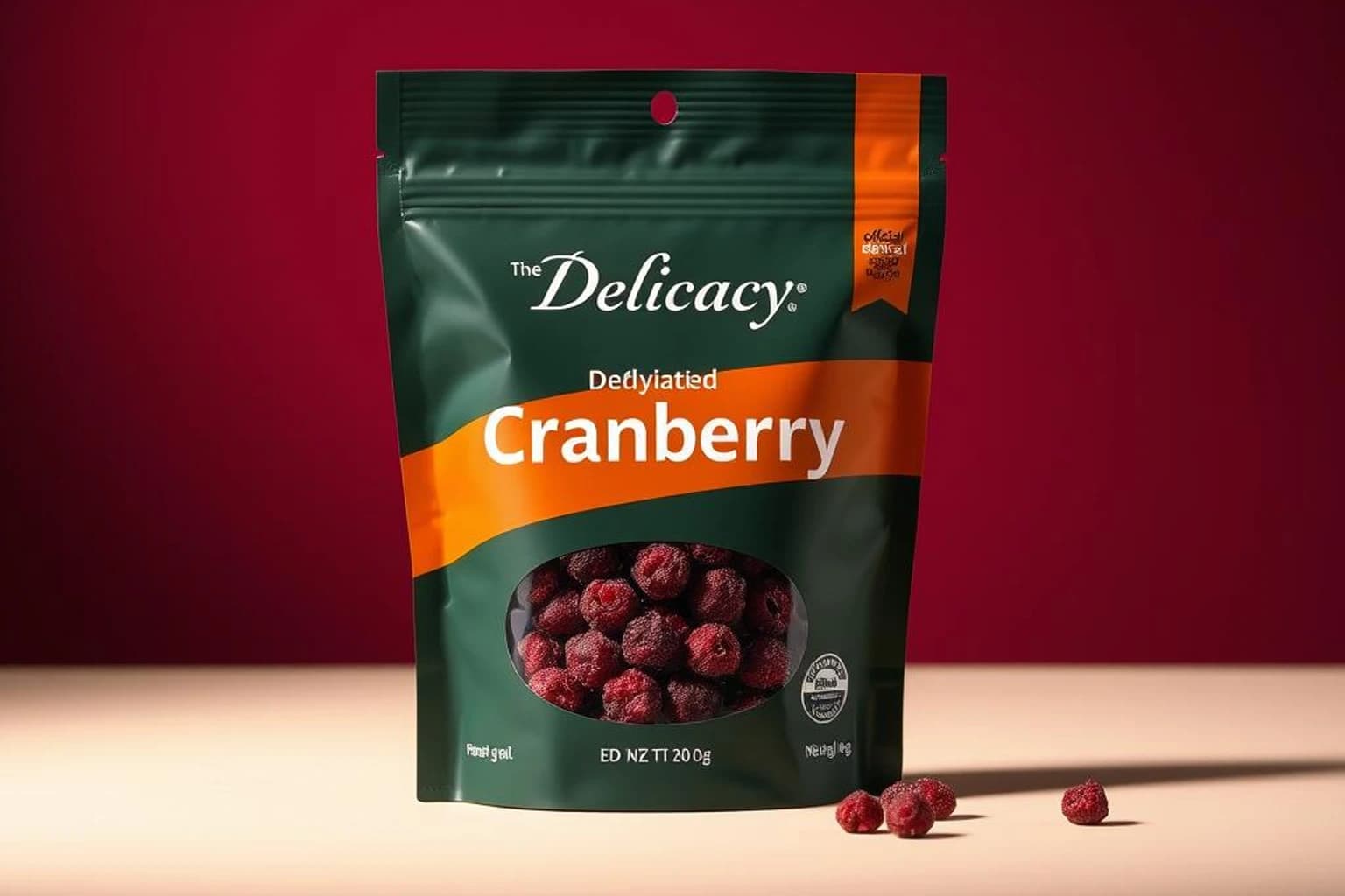 Cold-Processed Cranberry packaging