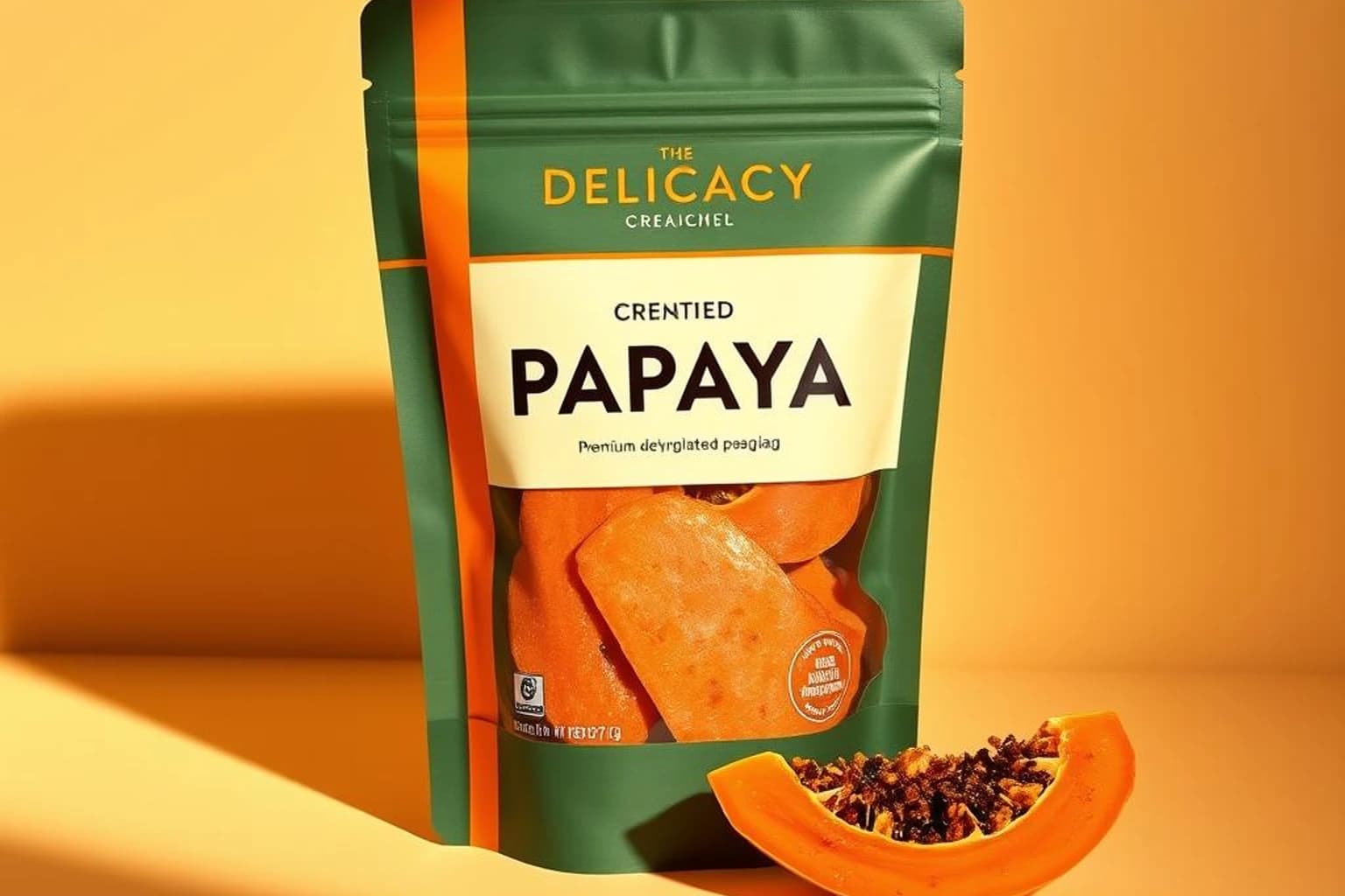 Cold-Processed Papaya packaging