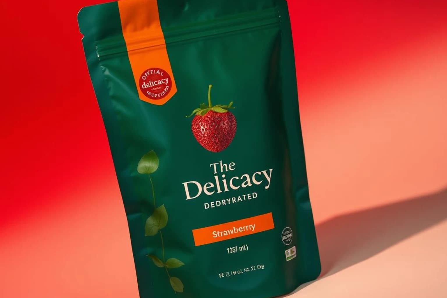 Cold-Processed Strawberry packaging